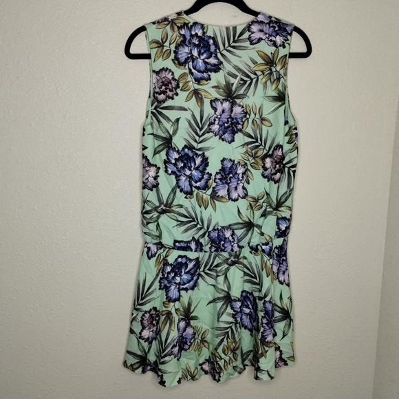 Alice + Olivia Brooke Oasis Mint Floral Dress Women's Size 4 - Picture 3 of 7
